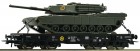 67471 Roco Heavy Duty flat car loaded with Tank A1 Abrams